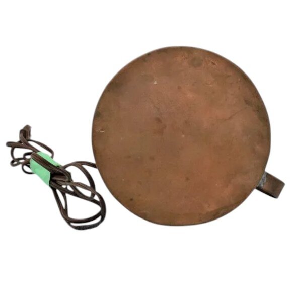 Antique Copper Oil Lamp Converted to Electric Vintage - Picture 5 of 6